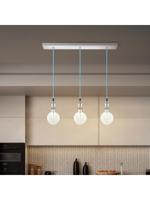 Strijkijzersnoer 3-aderig - per meter - lichtblauw - thumbnail