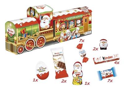 Kinder | Mix 3D-Zug Adventskalender | 226 gram Kinder | Mix 3D-Zug Adventskalender | 226 gram