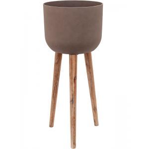 Refined Retro bloempot op poten 86x36cm bruin Refined Retro bloempot op poten 86x36cm bruin