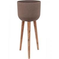 Refined Retro bloempot op poten 86x36cm bruin - thumbnail