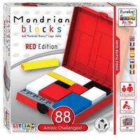 Ah!Ha Games logica-spel Mondriaan Blokken rood 56 delig - thumbnail