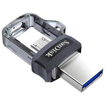 SanDisk 173384 USB flash drive 32 GB USB Type-A / Micro-USB Zwart, Transparant