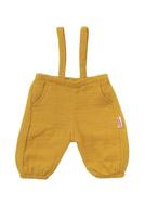 Heless Poppen tuinbroek okergeel, maat 28-35 cm - thumbnail