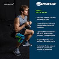 Bauerfeind Sports Knee Support Kniebrace - XS - Universeel - Blauw - thumbnail