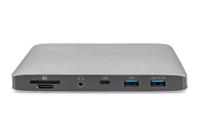 Digitus DA-70895 notebook dock & poortreplicator Bedraad Thunderbolt 3 Zwart, Grijs - thumbnail
