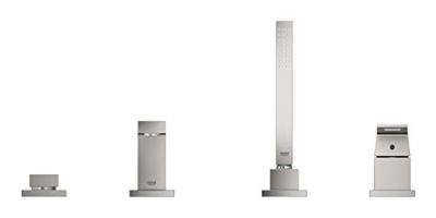 Badcombinatie GROHE Eurocube Viergats Supersteel
