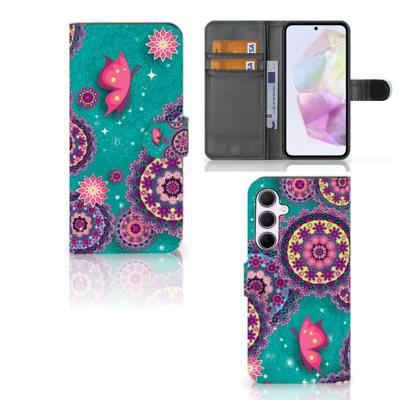 Samsung Galaxy A35 Hoesje Cirkels en Vlinders Samsung Galaxy A35 Hoesje Cirkels en Vlinders
