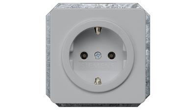 Siemens 5UB1467 Wandcontactdoos Delta Zilver Schakelmateriaal 1 stuk(s)