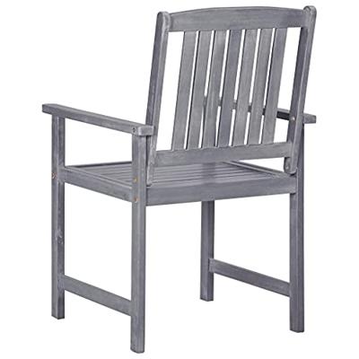 VidaXL Tuinstoelen 4 st massief acaciahout grijs