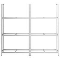 VidaXL 3-laags bandenrekken 2 st 110x40x200 cm staal zilverkleurig - thumbnail