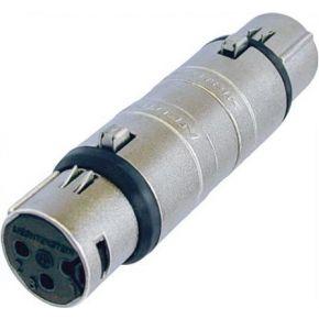 Neutrik connector 3 pin XLR vrouwelijk 7 x 2 cm staal zilver Neutrik connector 3 pin XLR vrouwelijk 7 x 2 cm staal zilver