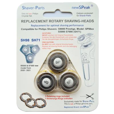 Huismerk Universeel Scheerkop Roterende scheerkop 3 ringen voor de philips SH98, SH91, SH71, S9000, S7000, S5000