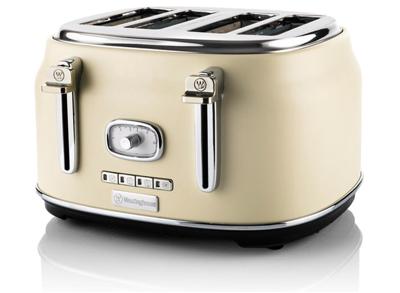 Westinghouse Retro Broodrooster - 4 Sleuven Broodrooster - Wit