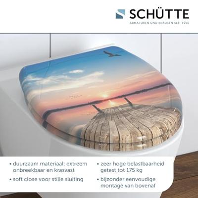 Schutte Duroplast WC-bril SUNSET SKY met soft-close en quick-release
 82378