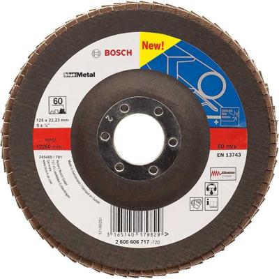 Bosch Accessories 2608606716 2608606716 Lamellenschijf Diameter 125 mm Boordiameter 22.23 mm Korrelgrootte (num) 40 Metaal 1 stuk(s) Bosch Accessories 2608606716 2608606716 Lamellenschijf Diameter 125 mm Boordiameter 22.23 mm Korrelgrootte (num) 40 Metaal 1 stuk(s)