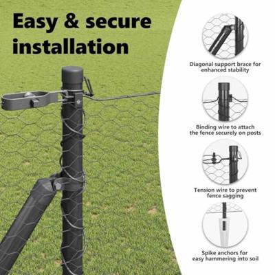 VidaXL Afrasteringspaal grijs 10 x 1,6 m (25 mm gaas) staal en pvc