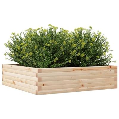 VidaXL Plantenbak 90x90x23 cm massief grenenhout