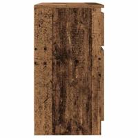 Dressoir met lade 71x35x65 cm spaanplaat oud hout - thumbnail