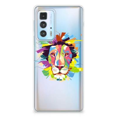 Motorola Edge 20 Pro Telefoonhoesje met Naam Lion Color Motorola Edge 20 Pro Telefoonhoesje met Naam Lion Color