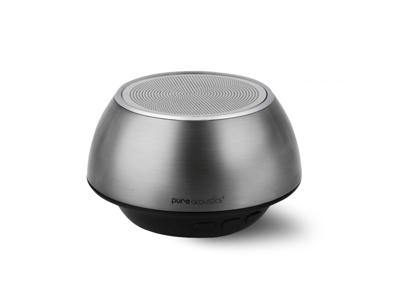 Pure Acoustics QBT-220 zilver - Portable satelliet bluetooth speaker met radio Pure Acoustics QBT-220 zilver - Portable satelliet bluetooth speaker met radio