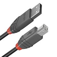 LINDY USB-kabel USB 2.0 USB-A stekker, USB-B stekker 7.50 m Zwart 36676 - thumbnail