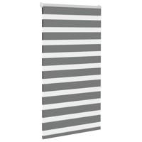 VidaXL Zebra rolgordijn 75x150 cm stofbreedte 70,9 cm donkergrijs - thumbnail