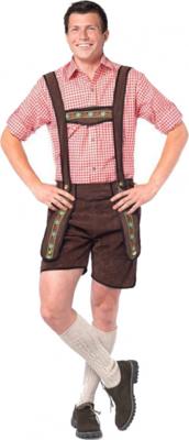 Lederhose kort donkerbruin Pato