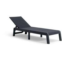 Ligstoel - Allibert van KETER - ATLAS - Kunsthars met vlechtwerk-look - Verstelbare rugleuning - Grafietgrijs - thumbnail