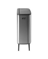 Brabantia Bo touch bin hi 2x30 liter matt steel fingerprint proof - thumbnail