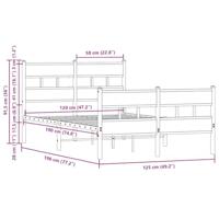 Bedframe met hoofdbord en voetbord zonder matras 120x190 cm - thumbnail