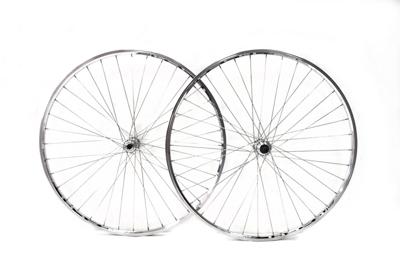 Gurpil Excel 700c Wielset Schroefdraad op freewheel Snelspanner - Zilver
