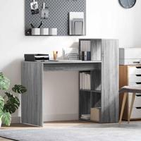 Bureau met plank Grijs Sonoma 108 x 55 x 103.5 cm Bewerkt hout - thumbnail