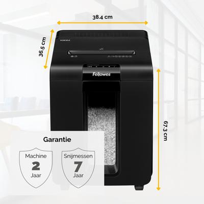 Papierversnipperaar Microsnippers Fellowes AutoMax100M Zwart
