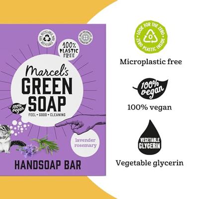 Marcel&apos;s Green Soap Handzeep blok- lavendel & rozemarijn - 90gr - thumbnail