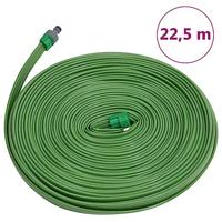 VidaXL Sproeislang 3-pijps pvc 22,5 m groen - thumbnail