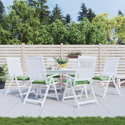 VidaXL Stoelkussens 6 st bladpatroon 50x50x7 cm stof VidaXL Stoelkussens 6 st bladpatroon 50x50x7 cm stof