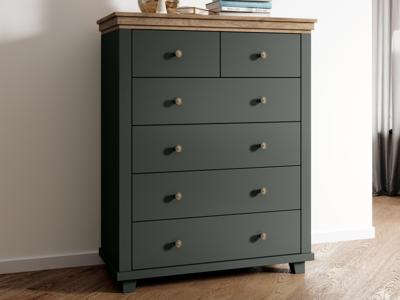Commode EVOCO 6 lades groen Commode EVOCO 6 lades groen