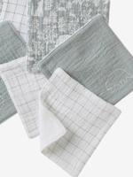 Set van 6 washandjes grijsblauw - thumbnail