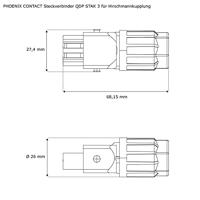 Phoenix Contact 1065121 Connector Stekker, recht Totaal aantal polen: 4 + PE 16 A, 10 A Zwart 1 stuk(s) - thumbnail