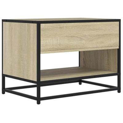 Tv-meubel 61x40x46 cm bewerkt hout metaal sonoma eikenkleurig Tv-meubel 61x40x46 cm bewerkt hout metaal sonoma eikenkleurig