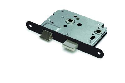 Dulimex Woningbouw toilet-/badkamerslot zwart 63/8 mm