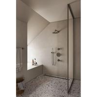 Hotbath Buddy - Inbouw Regendoucheset - Geborsteld Nikkel - Thermostatisch - Wandarm 35 cm - Hoofddouche 200 mm - Staafhanddouche - Waterbesparend - V02 - thumbnail