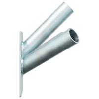 VidaXL Vlaggen mast houder zilver 10,5 x 7,5 x 0,2 cm staal - thumbnail