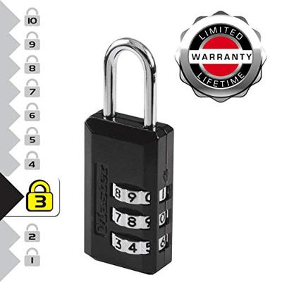 Masterlock 20mm - zinc body - nickel-plated steel shackle & dialing wheels - 3mm - 646EURD - thumbnail