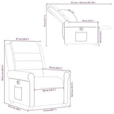 Fauteuil verstelbaar elektrisch stof donkergroen