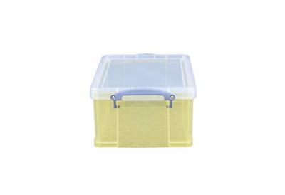 Really Useful Box opbergdoos 9 liter, transparant geel Really Useful Box opbergdoos 9 liter, transparant geel