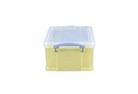 Really Useful Box opbergdoos 9 liter, transparant geel - thumbnail