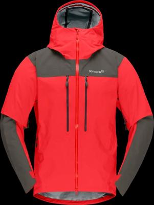 Norrona trollveggen Gore-Tex Pro light Hardshell Jas Heren Flame Scarlet L