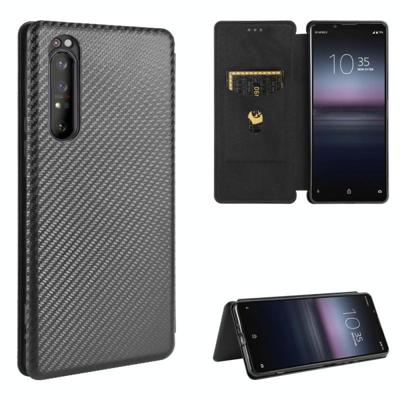 Voor Sony Xperia 1 II Carbon Fiber Texture Magnetic Horizontal Flip TPU + PC + PU Leather Case met kaartsleuf(zwart) Voor Sony Xperia 1 II Carbon Fiber Texture Magnetic Horizontal Flip TPU + PC + PU Leather Case met kaartsleuf(zwart)