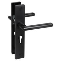 Impresso Redhill Mat zwart op Rechthoekig schild met schroeven - thumbnail